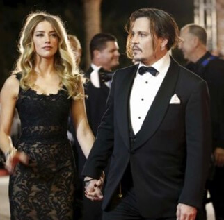 Amber Heard with her ex-husband Johnny Depp